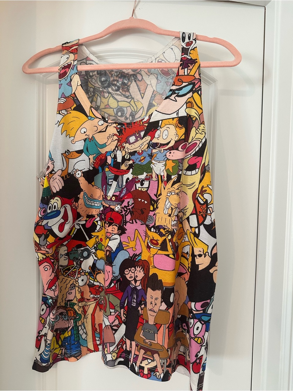 Cartoon Collage Tank Top - Multicolor